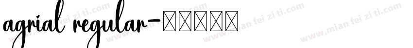 agrial regular字体转换